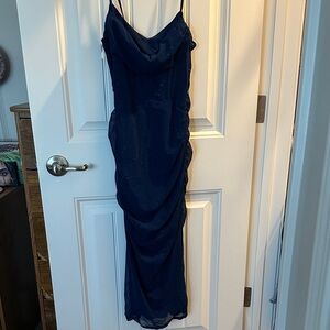 Elegant Navy Blue Women's Dress